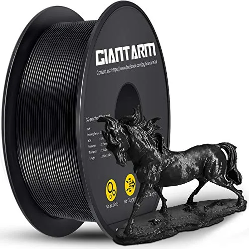 PLA Filament 1.75mm, GIANTARM 3D Drucker Filament PLA Schwarz 1kg Spool