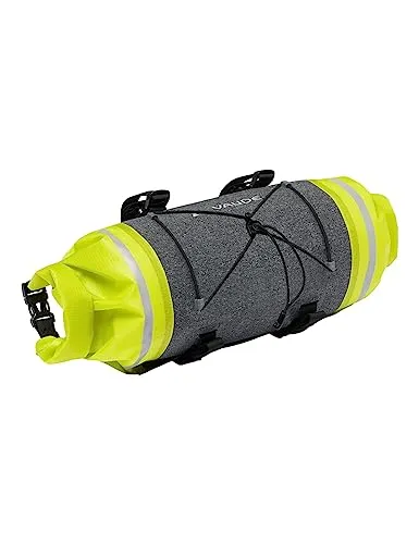 VAUDE Trailfront Compact - Bikepacking Lenkerrolle, Einheitsgröße, bright green/black - Fahrradergometer - wasserdichte Lenkerrolle mit Kordelspinne, stabil mit Klettverbindungen befestigbar und klimaneutral aus recycelten Materialien hergestellt.