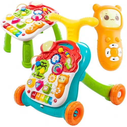 MalPlay Laufwagen Bunt mit Spieltisch und Baby Piano Lauflernwagen Lauflernhilf