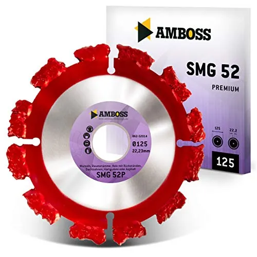 Amboss HM Trennscheibe Ø125 mm - Für Wurzeln, Asphalt & Hartgummi - Diamant-Trennscheibe mit galvanisierter Verbindung, ideal für widerstandsfähige Materialien. Hohe Standzeit und selbstschärfende Segmente sorgen für effizientes Arbeiten.