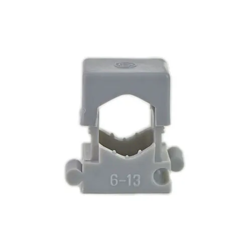 Stück Druckschelle Schraubschelle, 6-13mm, Kabelschelle, Reihenschelle, grau 50