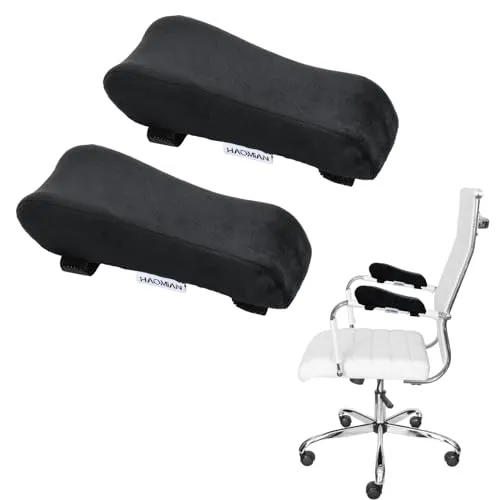 Nivofu 2pcs Armlehnenbezug für Bürostuhl,Ergonomische Memory Foam Armlehnen,Armlehnen Pads fur Burostuhl und Spielstuhl,Armlehnen Polster,Armlehnenkissen Ellenbogen Kissen für Bürostuhl Gaming Stuhl
