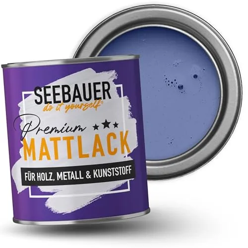 SEEBAUER DIY Mattlack Lila 2,5L - Hochwertiger Hybrid-Lack für Möbel und mehr - Edelmatte Möbelfarbe mit Hybrid-Technologie für Holz, Metall und Kunststoff. Schnelltrocknend, extrem robust und ideal für Innen- und Außenanwendungen. Einfach in der Verarbeitung und mit hoher Deckkraft.