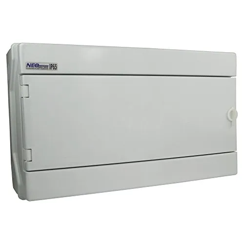 Feuchtraumverteiler RH-18/B 1000V - Sicherungskasten IP65, 18 Module, ideal für Innen- und Außenbereiche, geeignet für Solaranlagen und ausgestattet mit TÜV Rheinland Zertifikat.