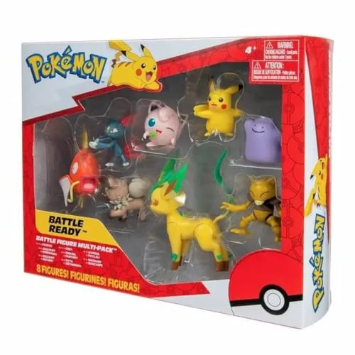 Bandai Pokémon 8 Battle-Figuren Set - Fantastische Kreaturen für Kinder – Enthält 8 originalgetreue Pokémon-Figuren, ideal für kreative Spielabenteuer und das Vervollständigen der Sammlung.