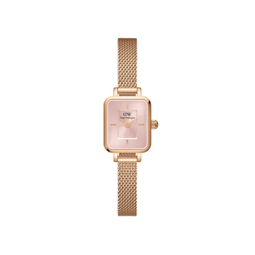 Daniel Wellington Quadro Uhr - Elegante Damenuhr in Roségold - Armbanduhren für Damen, gefertigt aus doppelt beschichtetem Edelstahl (316L) in Roségold, mit präzisem Japanischem Quarzwerk und bis zu 3ATM wasserdicht. Ideal für stilvolle Anlässe.