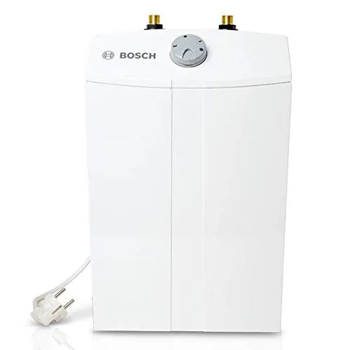Bosch Tronic Store Compact 5L - Elektrischer Kleinspeicher - Warmwasserspeicher mit 5L Kapazität, energieeffizienter Betrieb (Klasse A) für schnellen Warmwasserbedarf im Innenbereich.