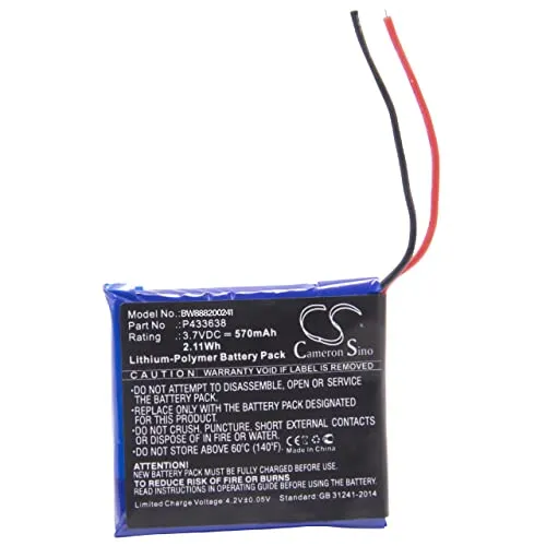 vhbw 1x Akku kompatibel mit JBL Synchros E50BT Wireless Headset Kopfhörer (570 mAh, 3,7 V, Li-Polymer)