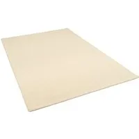 Snapstyle Natur Teppich Wolle Berber Wollweiss 100x100cm - Hochwertiger Berber Teppich aus feiner Schurwolle, pflegeleicht und ideal für Fußbodenheizung. Der Vliesrücken schont Ihren Parkettboden und sorgt für ein angenehmes Raumklima.
