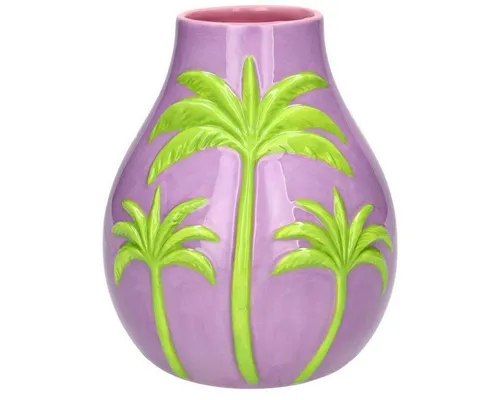 Giftcompany Dekovase Artisan Vase Palme M lila/grün 16,8 cm von GIFTCOMPANY