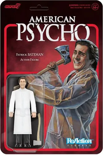 American Psycho - Patrick Bateman (Raincoat) ReAction Figur - Sammelfigur aus dem Kultfilm, detailgetreu gestaltet und ein Muss für jeden Fan und Sammler.