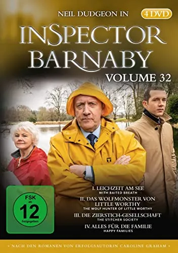 Inspector Barnaby Vol. 32 [4 DVDs] - Spannende Kriminalfälle - Filme: DCI Barnaby und DS Winter lösen mysteriöse Verbrechen, darunter Sabotage und ein unheimliches Wolfmonster. Ein Muss für Krimifans!