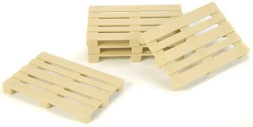 Carson 500907049 1:14 Euro-Paletten Satz (5) Kunst. Beige - Modellbauzubehör für Truck Modelle, ideal für RC Fahrzeuge, robust und langlebig