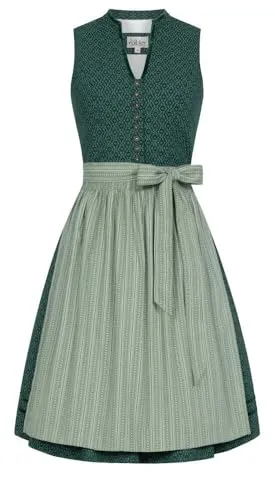 Nübler Trachtenkleid Midi Dirndl Frieda in Grün von Nübler