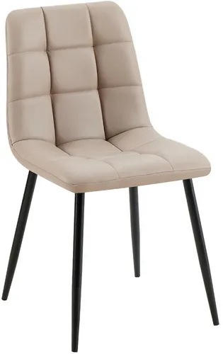 CLP Esszimmerstuhl Antibes Kunstleder taupe - Moderner Komfort - Stühle mit pflegeleichtem Kunstlederbezug, hoher Sitzkomfort und elegantes Design. Ideal für Esszimmer, Küche oder Wohnzimmer, bis 150 kg belastbar.