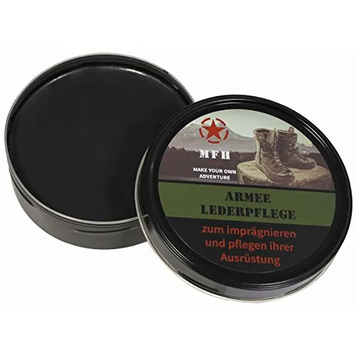 MFH Schuhpflege Army Lederbalsam Schuhcreme Lederpflege Armee Schuhpflege (Schuhpflege Schwarz/150 ml)
