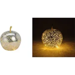 Dekoleuchte Apfel mit goldenem Stiel & LED Lichterkette in gold von Wurm