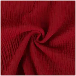 50x130cm Musselin Stoff uni Meterware Mulltuch Baumwolle - Rot