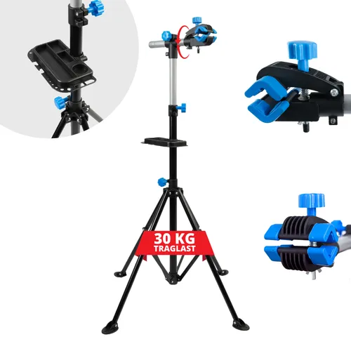 Grafner Fahrrad Montageständer - Höhenverstellbarer Reparaturständer - Fahrrad-Montageständer mit einstellbarer Höhe von 105 - 190 cm für komfortables Arbeiten. Ideal für Reparaturen und Wartungen zu Hause oder in der Werkstatt.