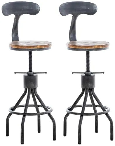 CLP Barhocker, Silber, Holz, 41x96x41 cm in silber von CLP