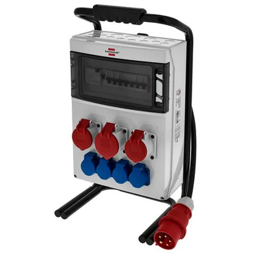 Tragbarer Stromverteiler BSV 4 IP44 - 2m Gummikabel, robust und ideal für Baustellen und Außenbereiche