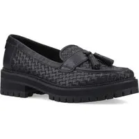 TOMS Cara Damen schwarze Mokassins - Moderne Mokassins mit Profilsohle, die Eleganz und Komfort vereinen. Ideal für jeden Anlass, passen sie sowohl zu schicken als auch lässigen Outfits.