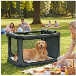PawHut faltbare Hundebox 90x64x64cm – praktische Transportlösung für Hunde bis 30kg