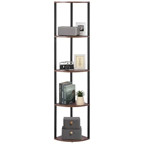 VEVOR Eckregal mit LED-Licht – 5 Ebenen für stilvolle Präsentation