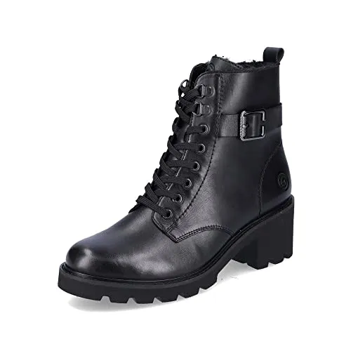 Remonte Damen Biker Boots D0A74 - Warme Übergangsstiefel für den Winter - Wanderschuhe mit gefüttertem Innenmaterial und herausnehmbarer Innensohle für optimalen Komfort. Ideal für kalte Tage und modisch zugleich.