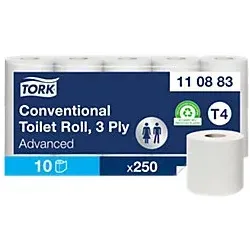 Tork Advanced Toilettenpapier T4 3-lagig 110883 10 Rollen à 250 Blatt