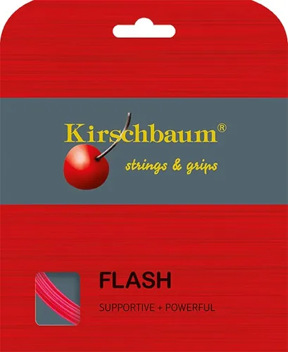 Kirschbaum Tennissaite Flash (Haltbarkeit+Power) pink 12m Set, Saitendicke: 1.20