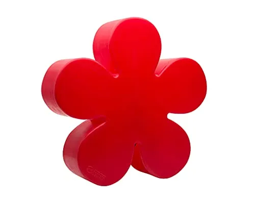 seasons design Shining Flower LED Deko-Lampe Blume Ø 40cm (Rot), E27 Fassung inkl. Leuchtmittel in warmweiß, als Indoor- & Outdoor Deko, Kinderzimmer 8