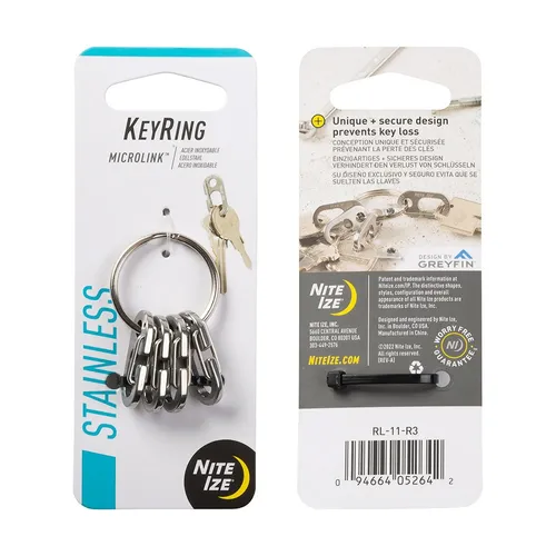 Nite Ize   KeyRing MicroLink Schlüsselanhänger   Stahl   RL 11 R3
