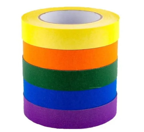 TrendLine Kreppband-Set bunt 25 mm x 40 m 5 Stück UV-Schutz Kreppband