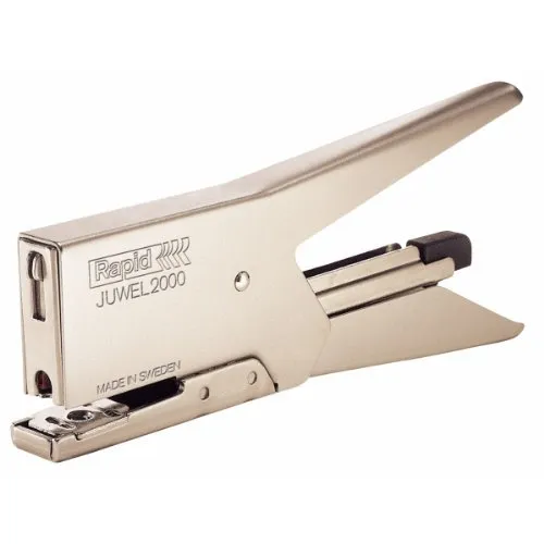 Rapid 31060313 Heftzange Juwel 2000, Metall, 12 Blatt, matt, nickel