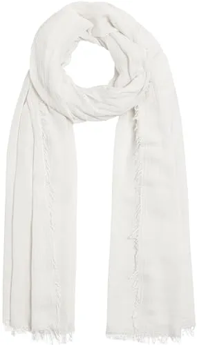 Caspar SC529 Damen Sommer Schal aus weicher Bambusfaser unifarben, Farbe:hellgrau