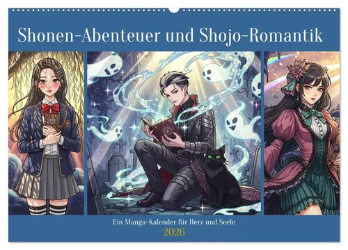 CALVENDO Wandkalender Shōnen-Abenteuer und Shōjo-Romantik - Ein Manga-Kalender für Herz und