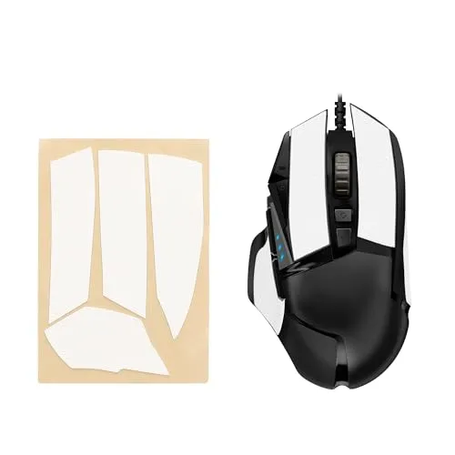 kwmobile Gaming Maus Grip Tape kompatibel mit Logitech G502 Maus - Rutschfestes Griffband für PC Maus - Weiß
