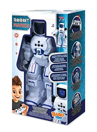 Buki Marko Robotik Lernsystem für Kinder - Lernspielzeug für Kinder ab 7 Jahren mit über 20 Funktionen, inklusive Programmieren, Tanzen und Emotionen. Fördert spielerisch die kognitive Entwicklung!