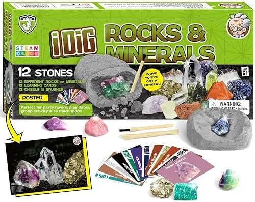Dr. Daz Mineralien Steine Ausgrabungsset für Kinder Mineralogie Spielzeug Party Braben Kit Archäologie