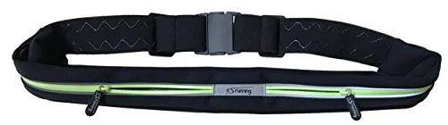 It's running Double Smart Belt Laufgürtel Hüfttasche, Black/Yellow, One Size