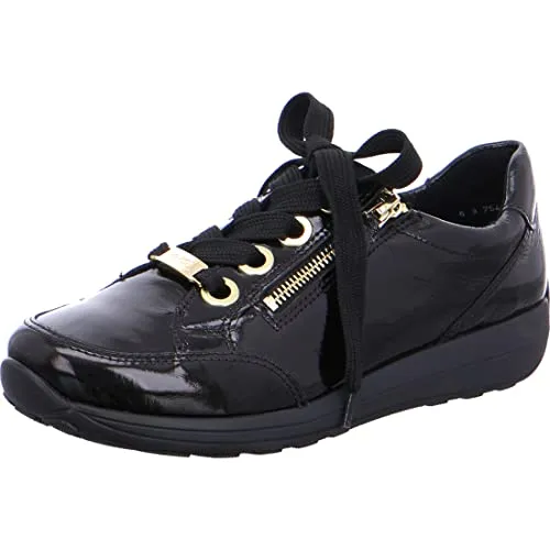 ara Damen ROM Sneaker, Schwarz, 40 EU - Damen-Sneaker mit weichem High Soft Bamboo Wechselfußbett für optimalen Komfort und Unterstützung.