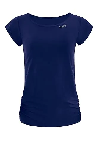Winshape Damen Functional Light and Soft Kurzarmshirt Aet130ls - Ultra Style T-Shirt in Dunkelblau, Größe XL - Hochwertiges Shirt für Fitness und Freizeit, mit temperaturregulierendem Effekt und ultra weichem, elastischem Stoff für optimalen Tragekomfort.