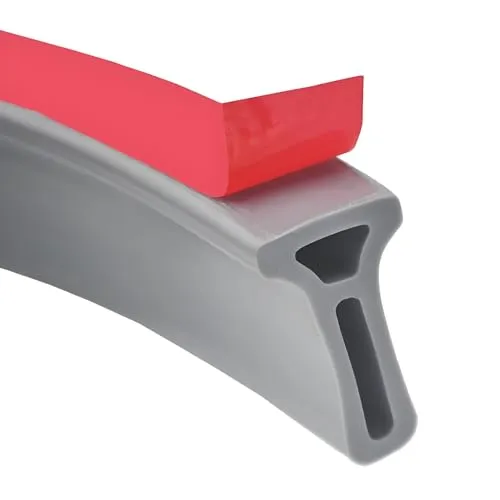 AGSYFFD Selbstklebend Schwallschutzleiste, Silikon Dusche Faltbar Wassersperre Duschschwelle für Nass, Wasserdichte Trennschwelle für Dusche, Bad, Küche einfache Installation (Grau 1m)