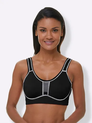 Sport-BH VIANIA, Damen, Gr. 90, Cup C, schwarz - Funktionsunterwäsche mit gemoldeten Cups und atmungsaktiver Cool Quik-Spezialfaser für optimalen Feuchtigkeitstransport. Gepolsterte, verstellbare Träger sorgen für zusätzlichen Komfort.