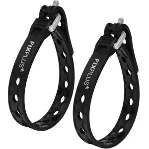 Fixplus Spanngurt Nano Slim mit Schnellverschluss, 23 x 1,2 cm, schwarz, bis 65kg, 2 Stück