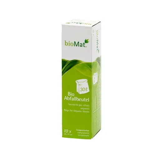 Bio Müllbeutel Natura Biomat kompostierbar 30 L Stärke: ca. 21 my, 10 Stück/Packung, 500x570 mm BS-30-10-NB