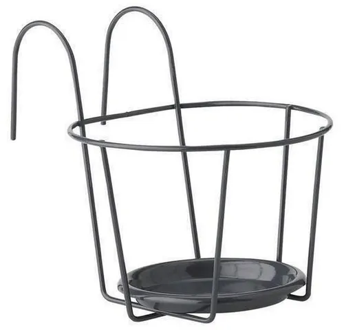 GARDEN ID Blumenbank Balkon-Topfhalter - 21 cm Anthrazit - Der 21 cm Balkon-Topfhalter von GARDEN ID vereint modernes Design mit Funktionalität. Ideal für kleine Balkone, um Pflanzen stilvoll zu präsentieren und den Raum optimal zu nutzen.