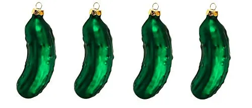 Benelando 4X Weihnachtsbaumschmuck Gurke Weihnachtsgurke