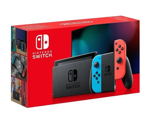 Nintendo Switch neon blau neon rot (2019) - Handheld Spielekonsole - Konsolen mit WLAN-Kompatibilität und Bluetooth, ideal für flexible Gaming-Erlebnisse zu Hause oder unterwegs.